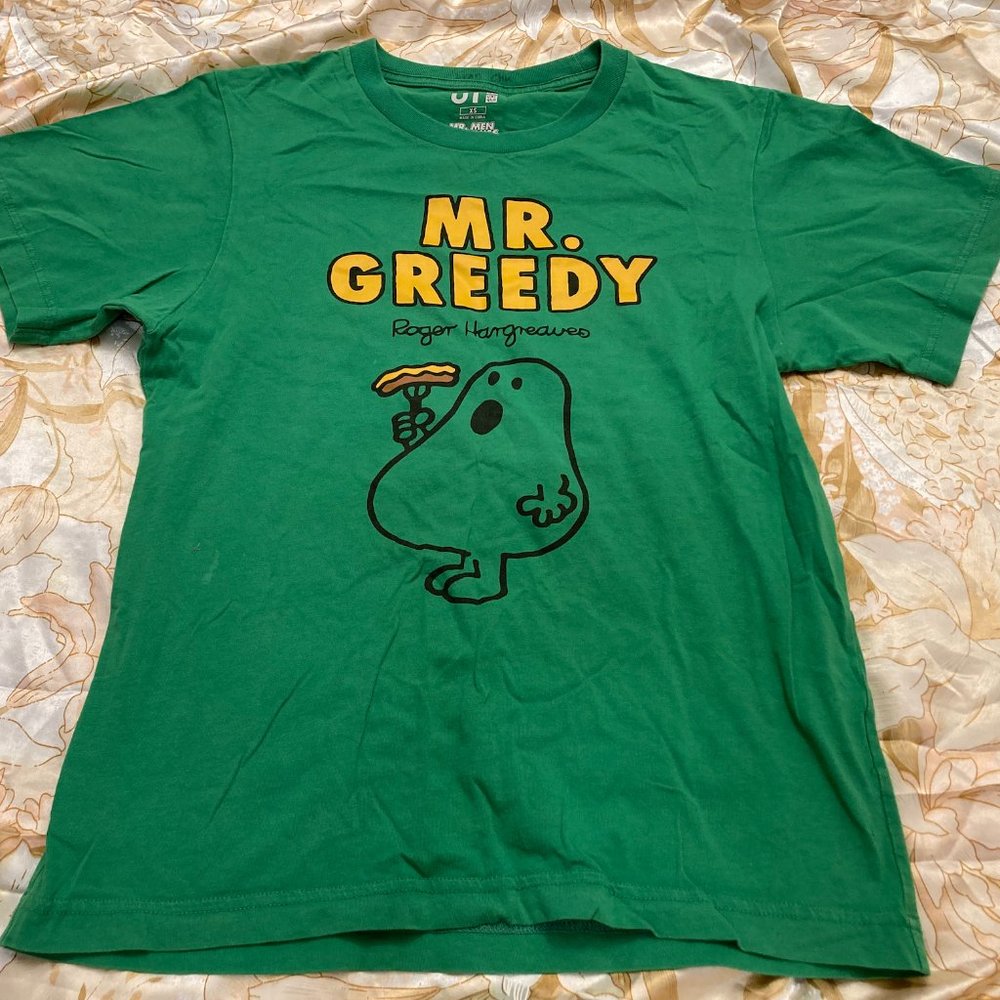 Uniqlo x Mr. Men Unisex Mr. Greedy Short Sleeve T-Shirt Size XS